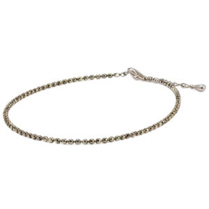 Raw Pyrite Anklet for Women & Girls | Certified Natural Healing Crystal Payal Bracelet for Wealth, Luck, Protection & Positive Energy | Adjustable Handmade Spiritual Jewellery Gift