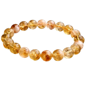 Natural Healing Crystal Citrine Bracelet for Women Men - AAA Grade Original Healing Gemstone Adjustable Bracelet for Yoga Reiki Meditation Feng Shui