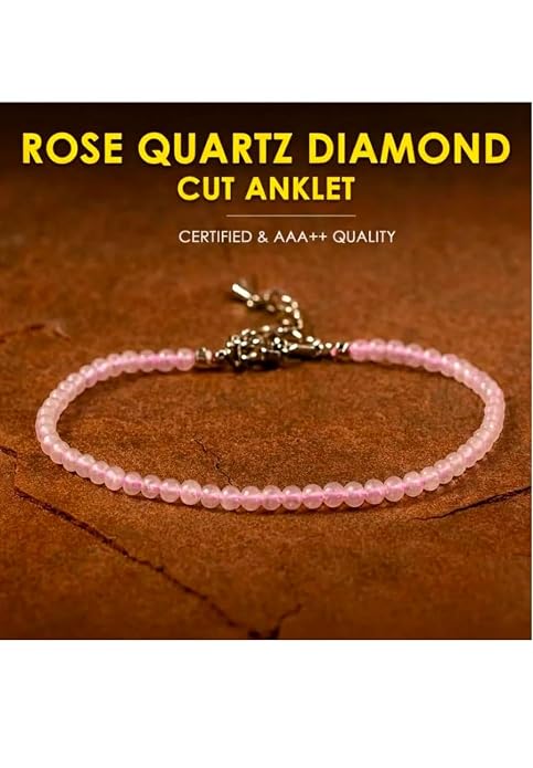 Natural Stone Healing Anklet for Women & Girls | Handcrafted Crystal 2mm Beaded Adjustable Anklet for Wealth, Spiritual Energy, Positivity, Protection & Elegant - Image 2