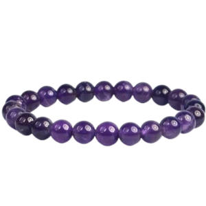 Natural Amethyst Bracelet 8mm -10mm| Certified Healing Crystal Bracelet for Men & Women | Purple Gemstone Stress Relief, Protection & Meditation