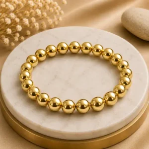Golden Pyrite Bracelet | For Courage, Financial Confidence & Opportunity Attraction | Temple Blessed & Energized | Reduces Self-Doubt & Fear of Failure | For Men & Women One Size
